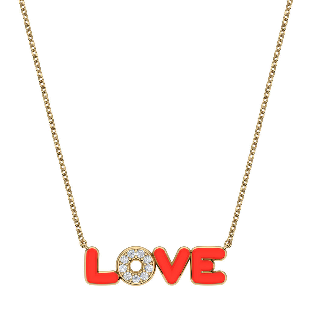 Enamel Love Necklace