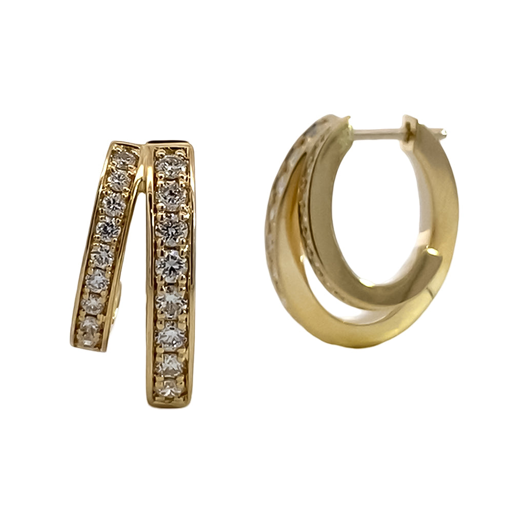 Double Oval Hoop Earrings