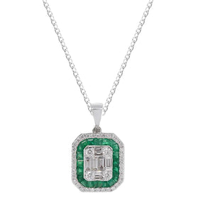 Emerald and Diamond Necklace