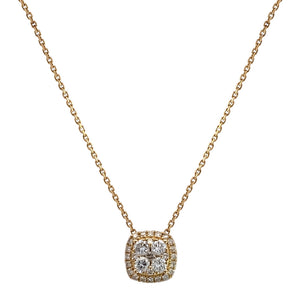 Cushion Shaped Diamond Necklace