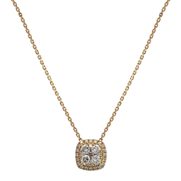 Cushion Shaped Diamond Necklace