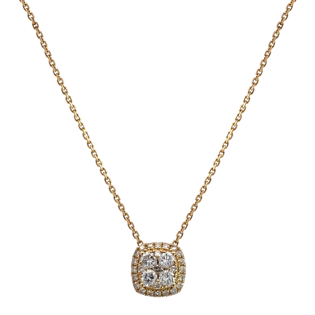 Cushion Shaped Diamond Necklace