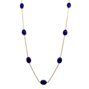 Lapis Station Necklace