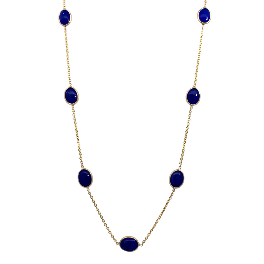 Lapis Station Necklace