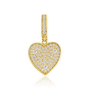 Pave Heart Charm