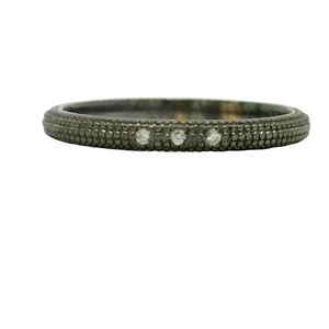 Blackened Sterling Silver & Diamond Ring