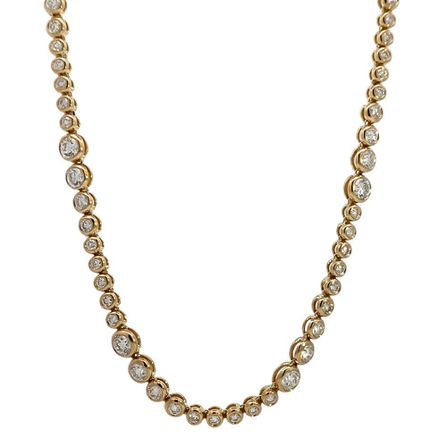 Bezel Diamond Tennis Necklace