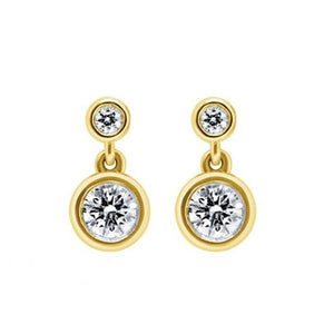 Bezel Drop Earring