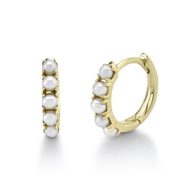 Pearl Huggie Earrings