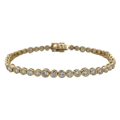 Bezel Set Lab Grown Diamond Bracelet