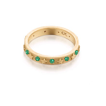 'Celestial' Emerald and Star Ring