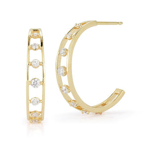 'Paris' Open Hoop Earrings