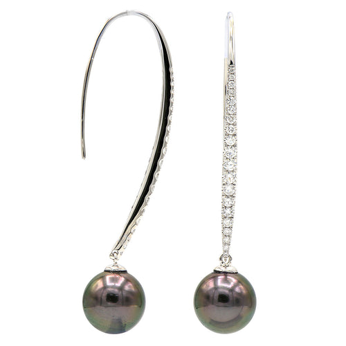 Pearl and Diamond Earrings