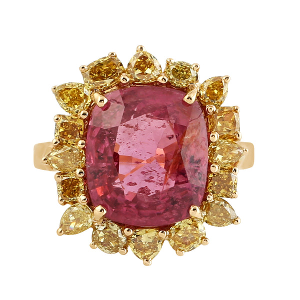 Ruby and Yellow Diamond Ring