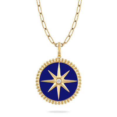 Lapis North Star Necklace