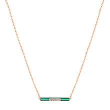 Enamel and Diamond Bar Necklace