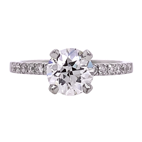 Round Diamond and Diamond Band Ring