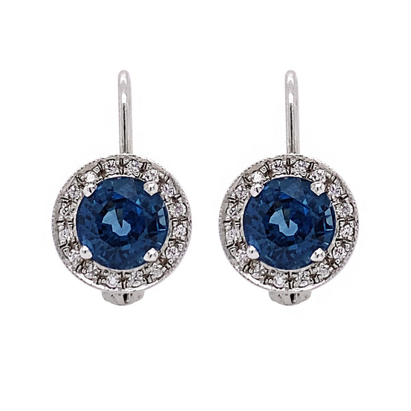 Blue Sapphire Earrings