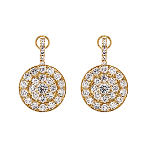 Diamond Disc Earrings