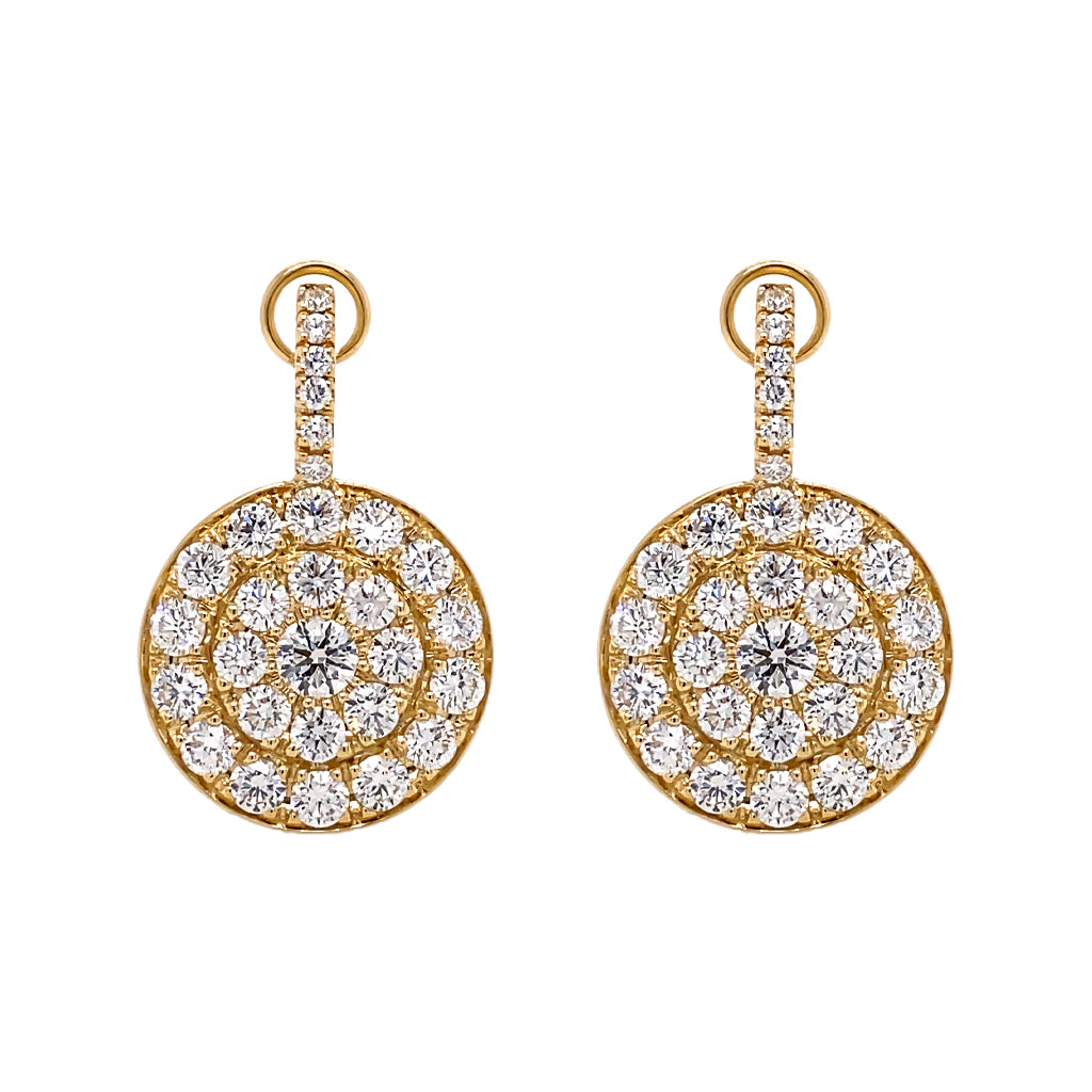 Diamond Disc Earrings