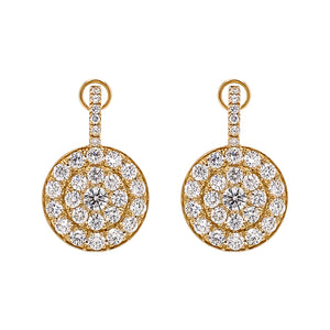 Diamond Disc Earrings