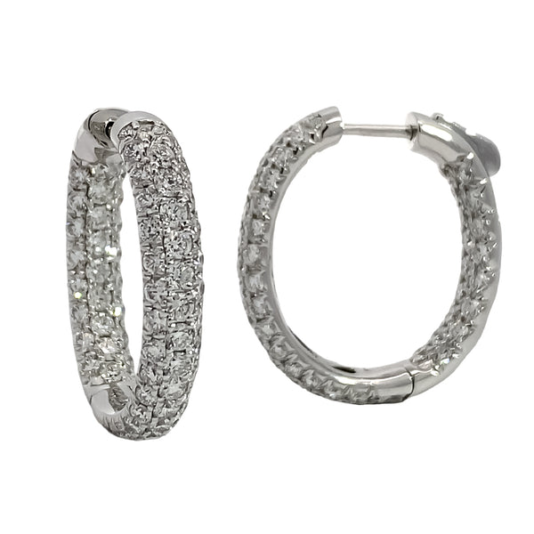 Inside Out Diamond Hoop Earrings