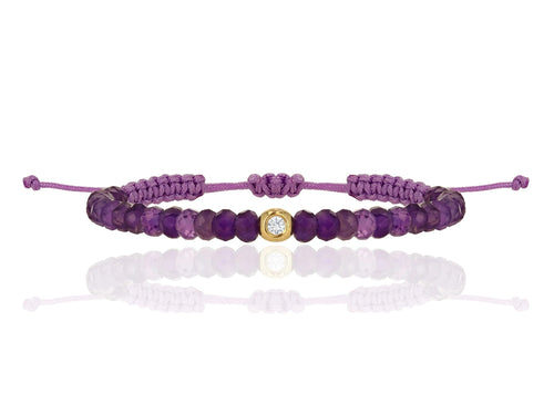 Amethyst & Diamond Bracelet