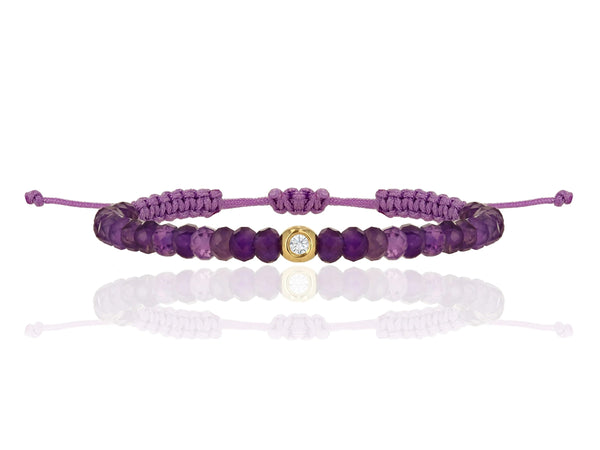 Amethyst & Diamond Bracelet