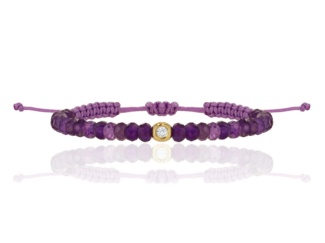 Amethyst & Diamond Bracelet