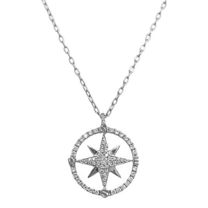 Diamond Compass Star Necklace