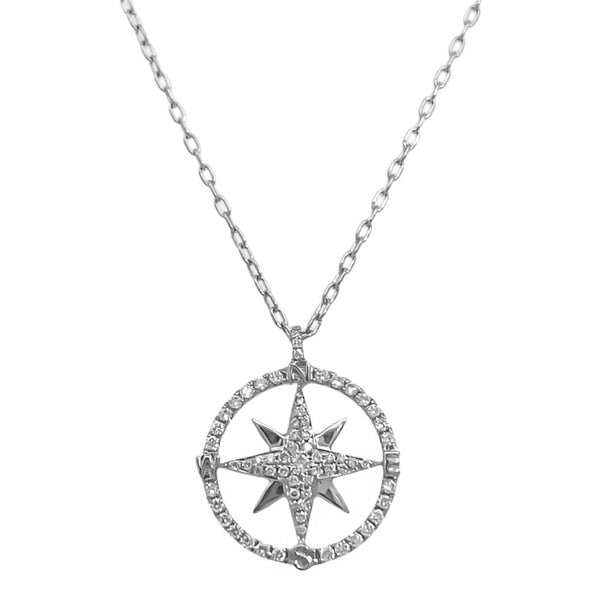 Diamond Compass Star Necklace