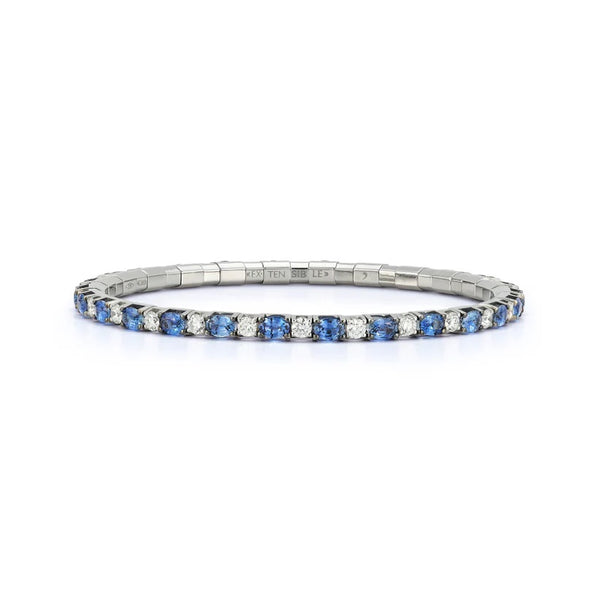 Diamond and Sapphire Stretch Bracelet