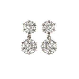 Diamond Flower Earring