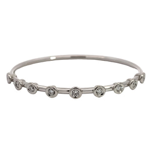 Bezel Set Diamond Bangle Bracelet