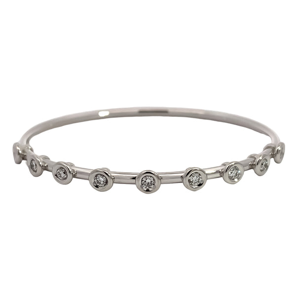 Bezel Set Diamond Bangle Bracelet