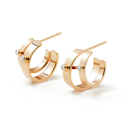 'Monday Morning' Double Hoop Earrings