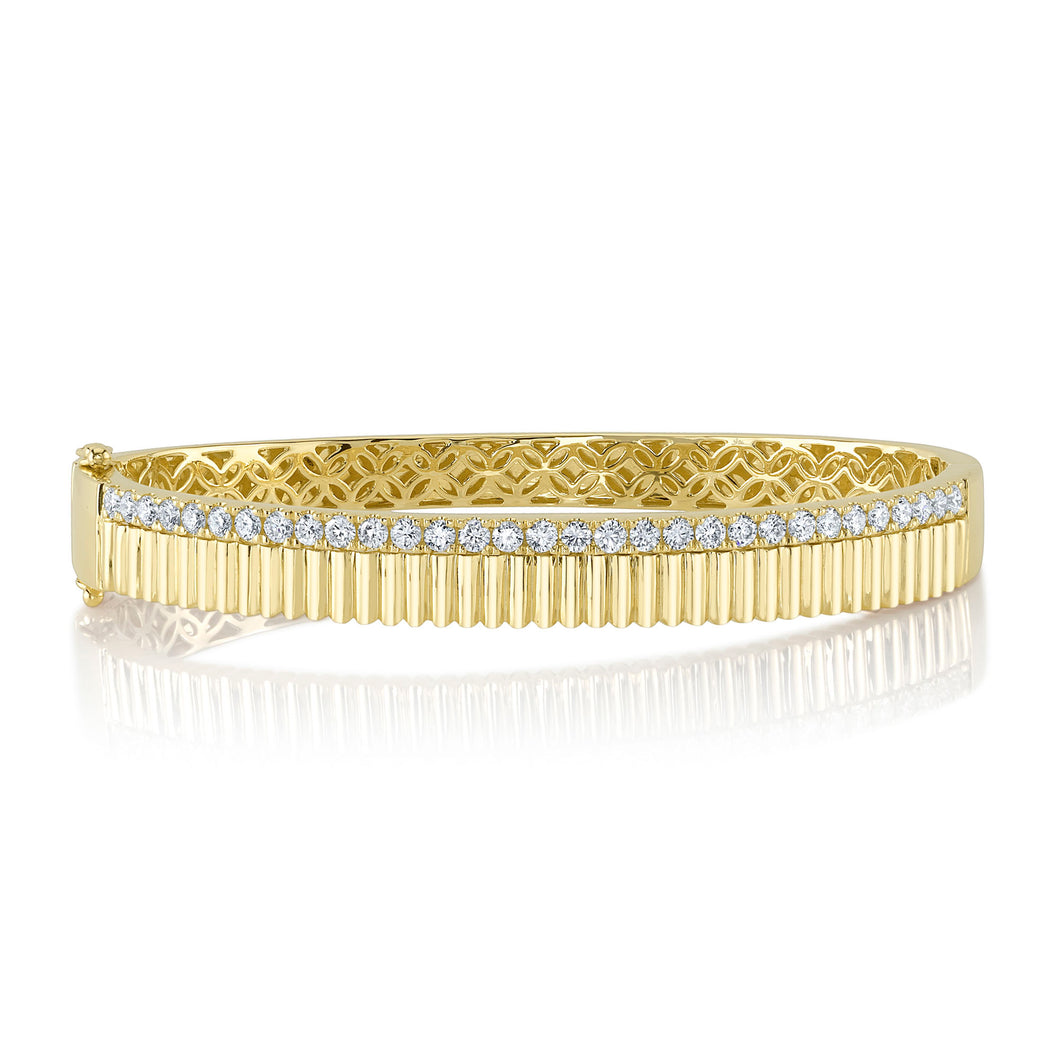 Ridged Bangle Bracelet