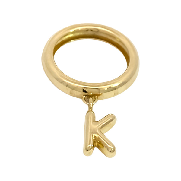 'K' Charm Ring