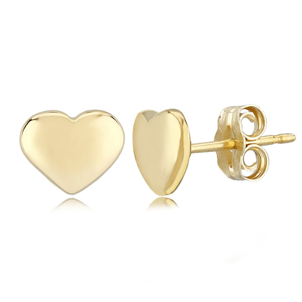 8mm Heart Earrings