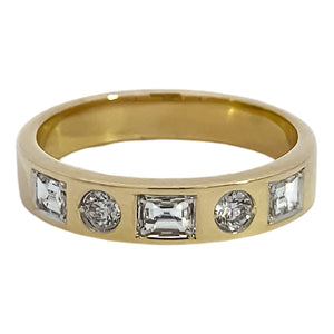 Baguette and Round Diamond Band