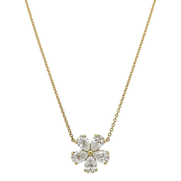 Diamond Flower Pendant