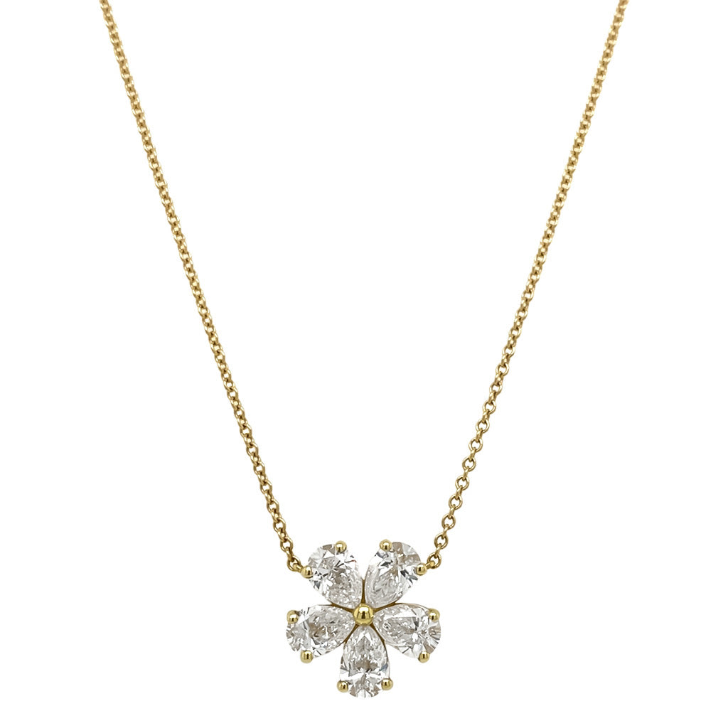 Diamond Flower Pendant