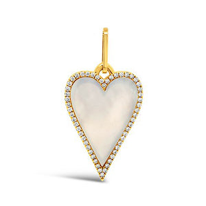 Mother of Pearl Heart Charm