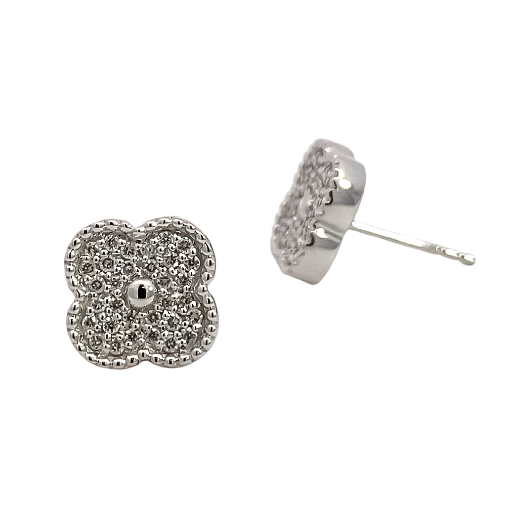 Diamond Clover Earrings