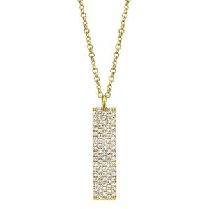 Vertical Pave Bar Necklace