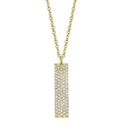 Vertical Pave Bar Necklace