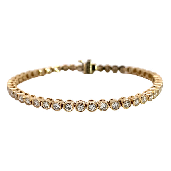 Bezel Set Diamond Tennis Bracelet