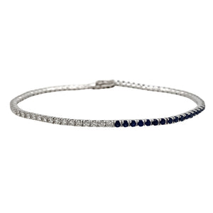 Sapphire and Diamond Tennis Bracelet