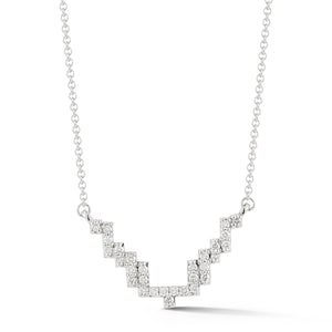 'Ingrid' Stepped 'V' Necklace