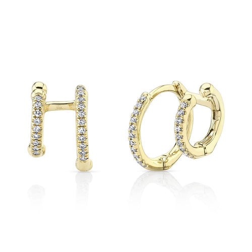 Double Hoop Huggie Earrings